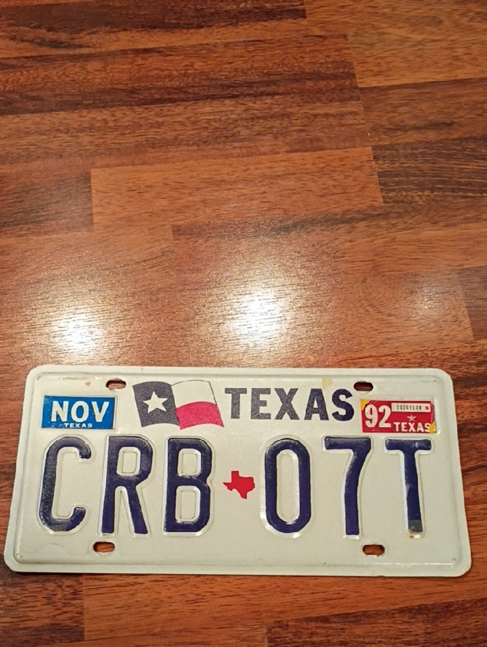 Texas license plate 1992